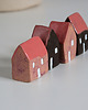 figurki i rzeźby Ceramiczne domki, dekoracja, komplet 4 szt. 3