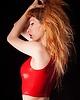 bluzki - inne top z lateksu ozdobiony kokardką 100 % latex 1