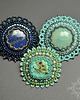 broszki Fleur d'amazonite, broszka z amazonitem, beading 7