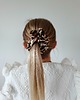 gumki do włosów Gumka jedwabna, scrunchie, frotka beżowa panterka MAXI 2