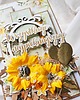 kartki scrapbooking Kartka Wszystkiego najpiękniejszego ze słonecznikami 2