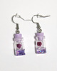 kolczyki szklane Kolczyki fiolki - żywica, fioletowe 1