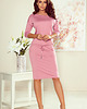 sukienki midi damskie 13-132 Sukienka sportowa - pastelowy róż 3
