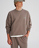 bluzy męskie Bluza bez kaptura LOOSE FIT taupe męska 6