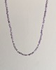 chokery Choker z kamieni naturalnych ametyst LAWENDOWY 2