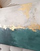obrazy PÓŁNOCNE ŚWIATŁO Ręcznie malowany obraz ze złotem 100x70 cm 2
