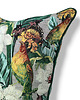 poduszki plecione Poduszka dekoracyjna w liście i ptaki 45x45 - Echo Puszczy - polski żakard 1