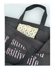 torby na zakupy Duża bawełniana torba: positive vibes positive mind positivel life  1