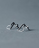 kolczyki wire wrapping Srebrne kolczyki wkrętki serca LOVE małe 2