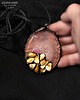 wisiory Wisior niezwyczajny handmade Agat z bursztynem mlecznym wyjątkowy Prezent 1