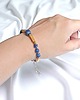 bransoletki z kamieni naturalnych Bransoletka LAPIS LAZULI i  LAWA : granatowo - złota : vol. II 1