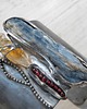 bransoletki wire wrapping Kianit / cytryn / granaty  -  bransoleta mankiet CUFF 5