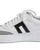 sneakersy damskie Sneakersy skórzane -  biało/czarne/popiel  (7205) 5
