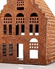 dekoracje świąteczne Dekoracja - domek metalowy rdzawy 11,5x7,5x7,5 cm RUGGINE karbowany 1
