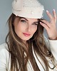 fascynatory Toczek filcowy / fascynator kremowy 8