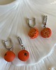 kolczyki z masy plastycznej Zestaw kolczyków mandarynkowych 3w1, mix & match, biżuteria owocowa handmade 8