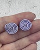 kolczyki soutache Stylowe kolczyki sutasz fioletowe 1