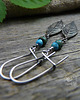 kolczyki z kamieniami Kolczyki Leaves & Turquoise 3