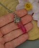 wisiory Wisiorek talizman różowy kryształ górski wire wrapping 6