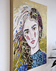 obrazy Obraz oryginał na płótnie 50x40 cm - Niezapominajki 3