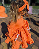 sukienki dla dziewczynki Sukienka Dresowa  Orange  Frill 2