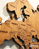 Ozdoby na ścianę Mapa Świata 150x70x06cm Granice Napisy PL 3