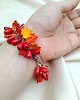 bransoletki - inne Bransoletka jesienna liście klonu i berberys handmade 1