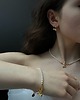 bransoletki srebrne Srebrna bransoletka z białych pereł SWAROVSKI CRYSTAL z kokardką 2