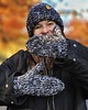 czapki damskie Wełniana czapka zimowa WOOLY marmur 3