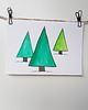 kartki scrapbooking Kartka Świąteczna Trzy Choinki, akwarela. 2