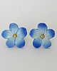 kolczyki z masy plastycznej Niebieskie kolczyki niezapominajki 3