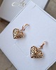 kolczyki pozłacane Kolczyki ORNAMENT HEARTS- różowe złoto 2