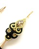 kolczyki soutache Sutaszowe kolczyki  NERO 1