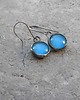 kolczyki wire wrapping Świetlisty niebieski - kolczyki 2