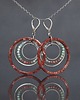 kolczyki wire wrapping Wianki  circle /chocolate/ kolczyki 3