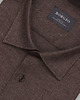 koszule męskie Koszula flumeri 00512 długi rękaw brąz slim fit 1