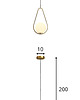 lampy wiszące Lampa wisząca zwis żyrandol lampa na sufit złota szkło kula LED E27 1