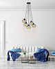lampy wiszące Nowoczesna lampa wisząca 5-płomienna pająk DIORO LOFT L5 2