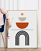 plakaty Plakat Geometria black red 1