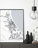 plakaty Sopot - mapa miasta  plakat z mapą Sopotu 4