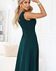 sukienki maxi damskie 648-1 Modna suknia maxi podkreślająca sylwetkę - butelkowa zieleń 4