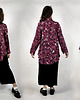 sukienki mini damskie Bordowa KOSZULA oversize/szmizjerka, autorski print kwiatowy 100% wiskoza 4