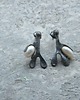 kolczyki wire wrapping Białe perły   - sztyfty 1