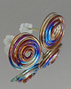 kolczyki wire wrapping Tytanowy wir- rainbow kolczyki 3