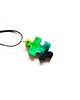 wisiory Wisiorek puzzel  zielono - czarny świecący w ciemności i UV handmade 4