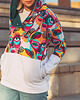 bluza z kapturem damska TWARZE bluza oversize patchwork z kapturem 4