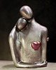 figurki i rzeźby Rzeźba z gipsu, Jesteś Moim Skarbem, srebrny róż, wys. 12,8 cm 4