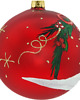 ozdoby choinkowe Bombka okrągła czerwona: Bałwanki przy choince 1