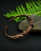 bransoletki wire wrapping Miedziana bransoleta cuff z onyksem 4