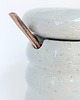 cukiernice Cukiernica z łyżeczką szaroniebieska w kropeczki 1